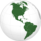 Small globe showing the Americas.