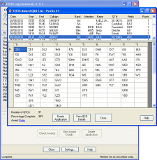Snapshot of the Prefix QSO display in the FISTS Log Converter program.  Click for larger image.
