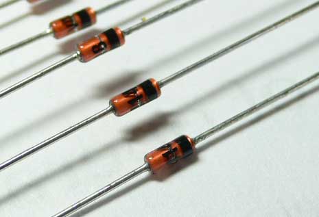 Photograph of diodes before fitting to PCB
