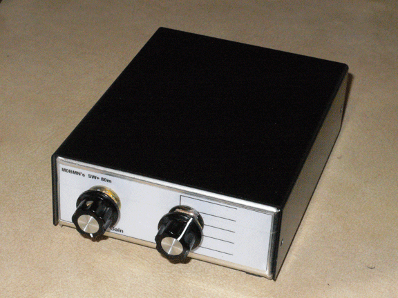 Photograph of case showing front panel and labels