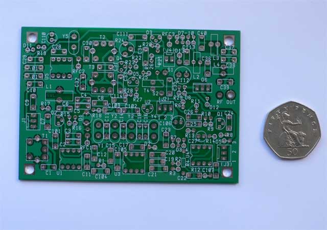 Photograph of PCB top surface