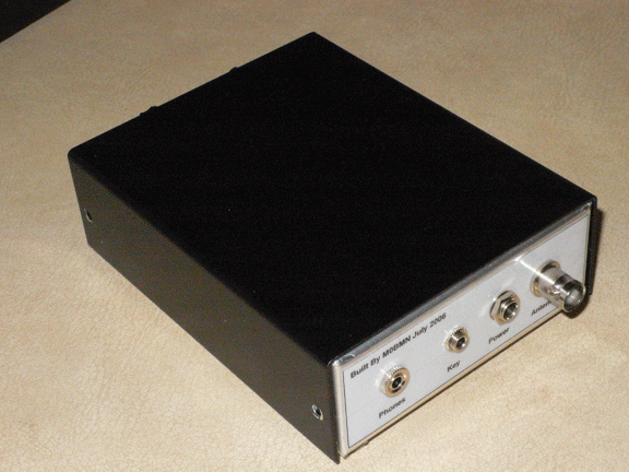 Photograph of case showing back panel and labels