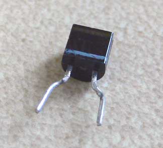Photograph of varicap diode D2 (MV1662)
